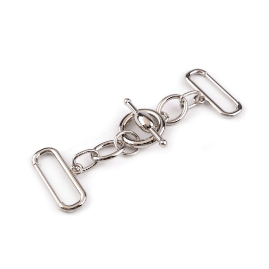 Decorative american garment fastener / buckle, width 30 mm - Pink gold (1 Pair) Decorative american garment fastener / buckle, width 30 mm - Pink gold (1 Pair)