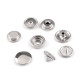Double-sided stainless steel metal snaps / press fasteners ø15 mm, for thick fabrics - Nickel (200 Sets) Double-sided stainless steel metal snaps / press fasteners ø15 mm, for thick fabrics - Nickel (200 Sets)