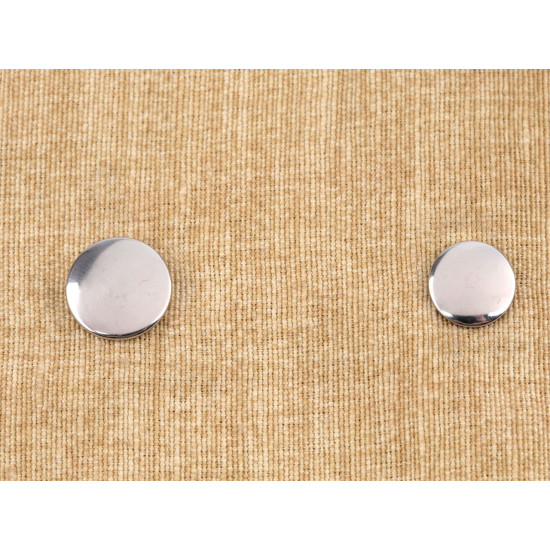 Double-sided stainless steel metal snaps / press fasteners ø15 mm, for thick fabrics - Nickel (200 Sets) Double-sided stainless steel metal snaps / press fasteners ø15 mm, for thick fabrics - Nickel (200 Sets)