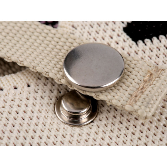 Double-sided stainless steel metal snaps / press fasteners ø15 mm, for thick fabrics - Nickel (200 Sets) Double-sided stainless steel metal snaps / press fasteners ø15 mm, for thick fabrics - Nickel (200 Sets)