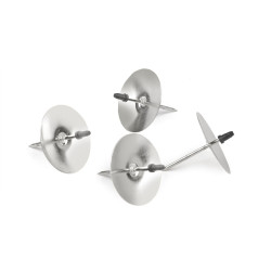 Candle fixing holders / candlestick spikes ø4 cm - Silver (4 Pieces)