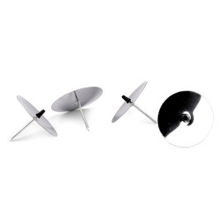 Candle fixing holders / candlestick spikes ø5.3 cm - Silver (4 Pieces)