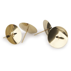 Metal candle fixing holders / candlestick spikes ø6,5 cm - Gold lt. (4 Pieces)