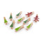 Christmas wooden peg tree, gingerbread mix - Mix (10 Pieces)