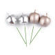 Artificial apples on a metallic wire - Silver (2 Pieces)