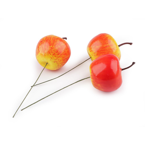 Artificial apples on a wire - Light red (50 Pieces)