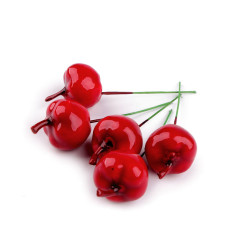 Artificial apples on a wire - Red (15 Pieces)