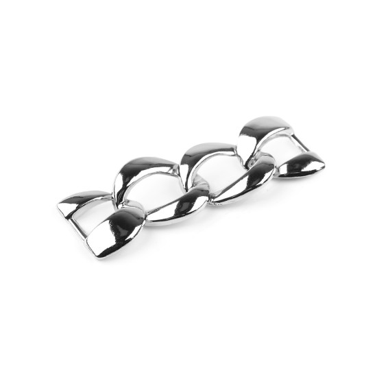 Design lánc ruha díszítésre, fürdőruha kiegészítő 2,1x6,2 cm - Nikkel (1 Darab) Design lánc ruha díszítésre, fürdőruha kiegészítő 2,1x6,2 cm - Nikkel (1 Darab)
