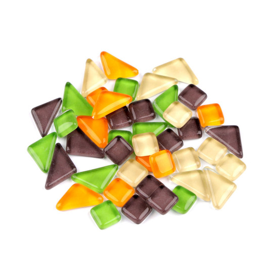 Glass mosaic stones - Mix (1 Card) Glass mosaic stones - Mix (1 Card)