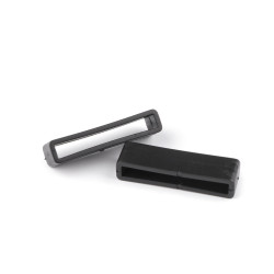 Plastic keeper belt loop for straps, width 32 mm, 38 mm - Black (10 Pieces)