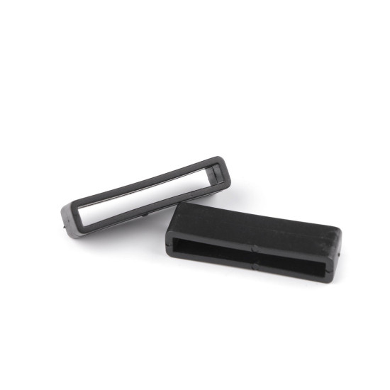 Plastic keeper belt loop for straps, width 32 mm, 38 mm - Black (10 Pieces) Plastic keeper belt loop for straps, width 32 mm, 38 mm - Black (10 Pieces)