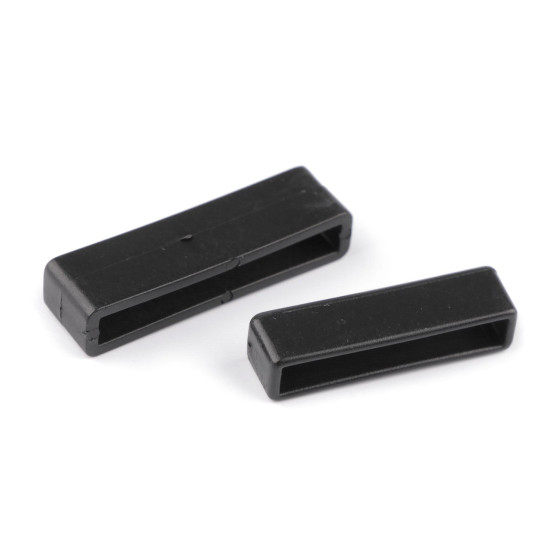 Plastic keeper belt loop for straps, width 32 mm, 38 mm - Black (10 Pieces) Plastic keeper belt loop for straps, width 32 mm, 38 mm - Black (10 Pieces)