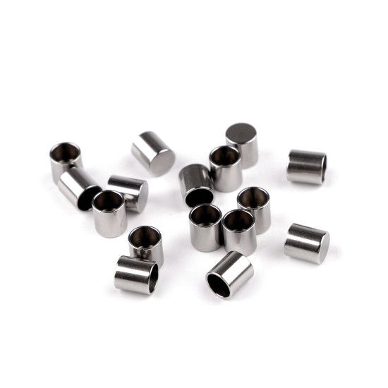Stainless steel cord end for gluing ø5 mm - Platinum (6 Pieces) Stainless steel cord end for gluing ø5 mm - Platinum (6 Pieces)