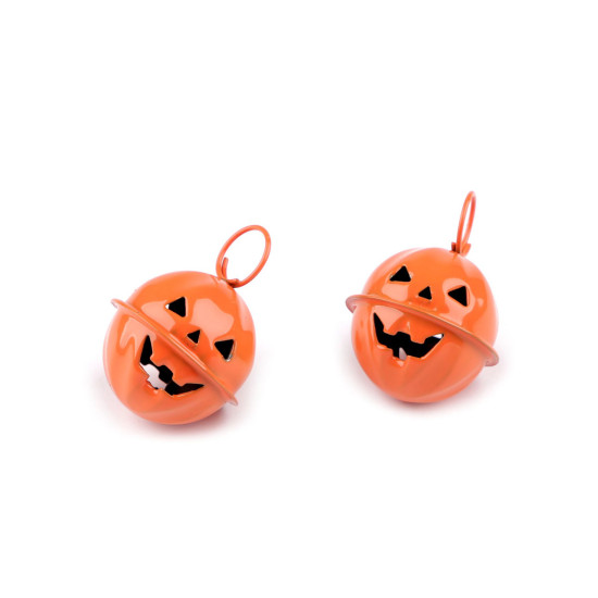 Clopot dovleac de halloween ø24 mm - Negru (2 Bucăți) Clopot dovleac de halloween ø24 mm - Negru (2 Bucăți)