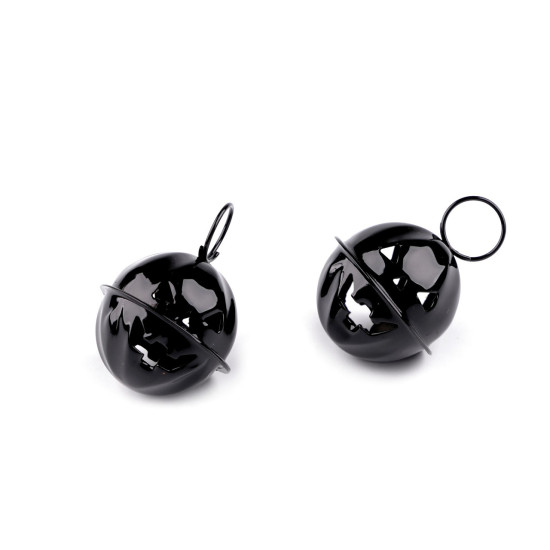 Clopot dovleac de halloween ø24 mm - Negru (2 Bucăți) Clopot dovleac de halloween ø24 mm - Negru (2 Bucăți)