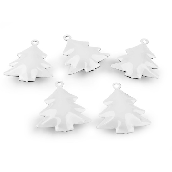 Jingle bells tree, star - White (5 Pieces)