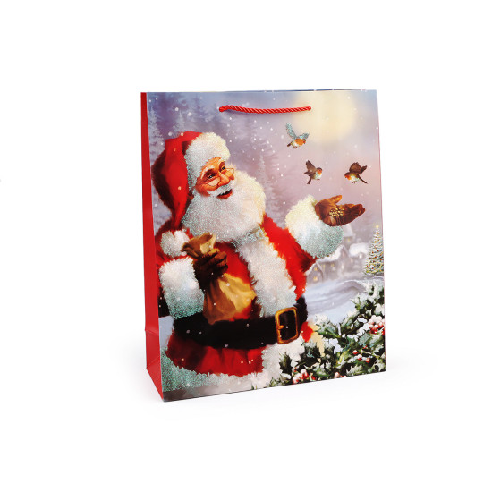 Christmas gift bag with glitter - Mix of colours and designs (12 Pieces) Christmas gift bag with glitter - Mix of colours and designs (12 Pieces)