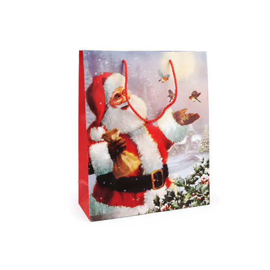 Christmas gift bag with glitter - Mix of colours and designs (12 Pieces) Christmas gift bag with glitter - Mix of colours and designs (12 Pieces)