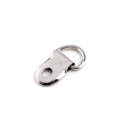 Purse grommet / d ring for handbags, width 10 mm - Nickel (10 Pieces)