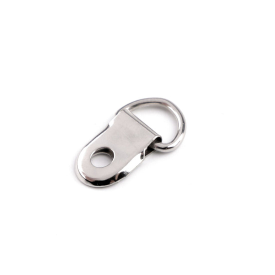 Purse grommet / d ring for handbags, width 10 mm - Nickel (10 Pieces) Purse grommet / d ring for handbags, width 10 mm - Nickel (10 Pieces)