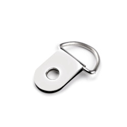 Purse grommet / d ring for handbags, width 15 mm - Nickel (10 Pieces)