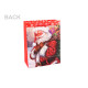 Christmas gift bag with glitter - Red (12 Pieces)