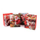 Christmas gift bag with glitter - Red (12 Pieces)