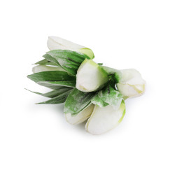 Tulipany sztuczne na druciku, styl vintage - White (36 Sztuki)