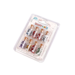 Mini mosaic stones in a bottle for craft and diy - Mix (1 Set)