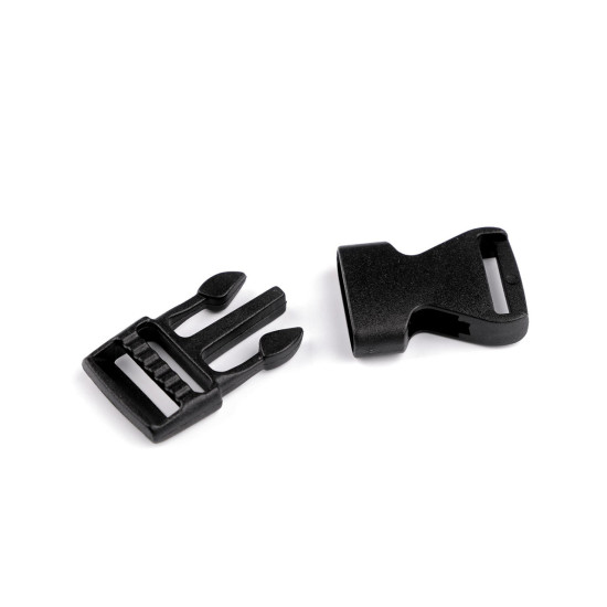 Klamra z regulatorem szerokość 15 mm - Czarny (5 Pary) Klamra z regulatorem szerokość 15 mm - Czarny (5 Pary)