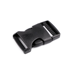 Klamra z regulatorem szerokość 25 mm - Czarny (100 Pary)