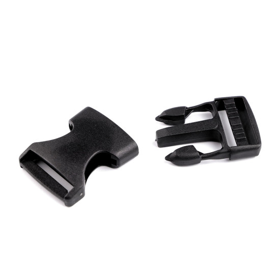 Klamra z regulatorem szerokość 25 mm - Czarny (5 Pary) Klamra z regulatorem szerokość 25 mm - Czarny (5 Pary)