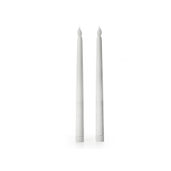 Led candle conical, battery operated ø2 cm - White (2 Pieces)