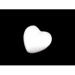 Serce styropianowe ø6 ; 6,5 cm - White (100 Sztuki)