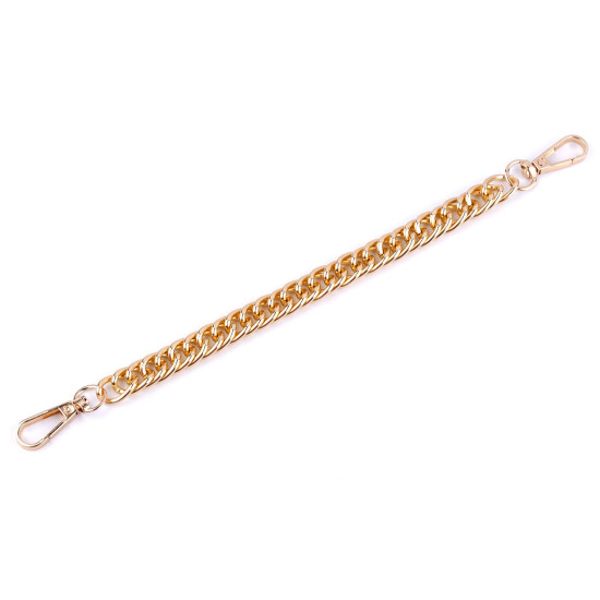 Chain / handbag handle with carabiner, length 25 cm - Nickel (1 Piece) Chain / handbag handle with carabiner, length 25 cm - Nickel (1 Piece)