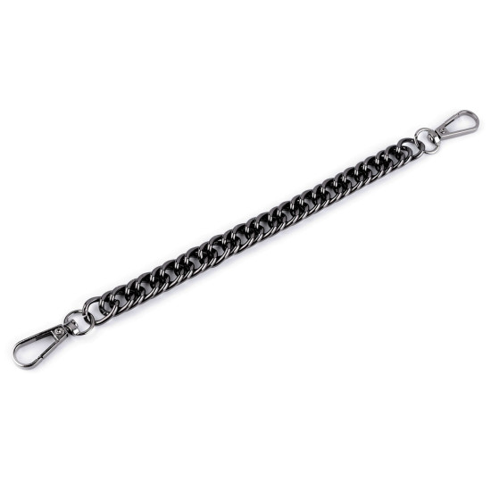 Chain / handbag handle with carabiner, length 25 cm - Nickel (1 Piece) Chain / handbag handle with carabiner, length 25 cm - Nickel (1 Piece)