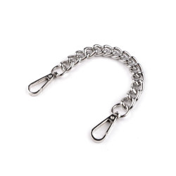 Chain / handle for handbags length 25 cm - Nickel (1 Piece)