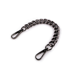 Chain / handle for handbags length 25 cm - Black nickel (1 Piece)