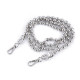 Ball chain for handbags with carabiner, length 120 cm - Nickel (1 Piece) Ball chain for handbags with carabiner, length 120 cm - Nickel (1 Piece)