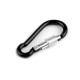 Alloy keyring carabiner / snap hook safety clip - Black (2 Pieces) Alloy keyring carabiner / snap hook safety clip - Black (2 Pieces)