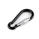 Alloy keyring carabiner / snap hook safety clip - Black (2 Pieces) Alloy keyring carabiner / snap hook safety clip - Black (2 Pieces)