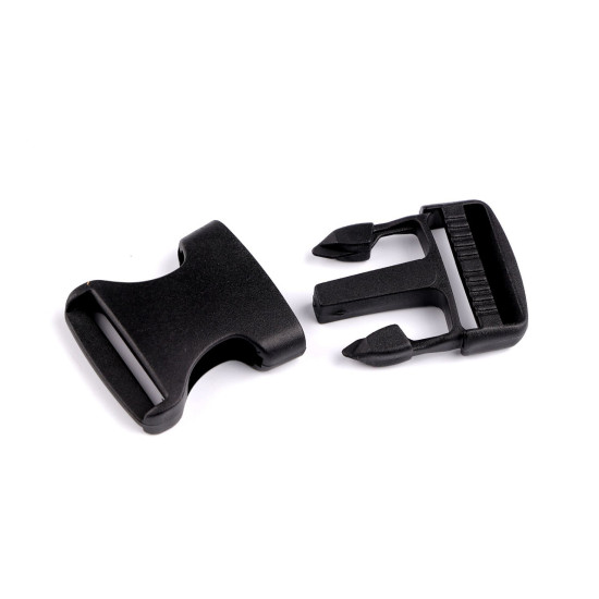 Klamra z regulatorem szerokość 32 mm - Czarny (10 Sztuki) Klamra z regulatorem szerokość 32 mm - Czarny (10 Sztuki)