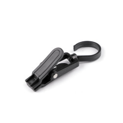 Plastic hook with a clip - Black (40 Pieces)