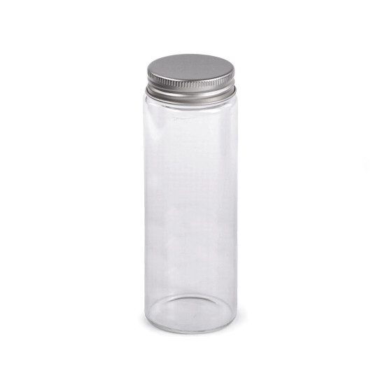 Buteleczka szklana z zakrętką 47x120 mm - Transparent (4 Sztuki) Buteleczka szklana z zakrętką 47x120 mm - Transparent (4 Sztuki)