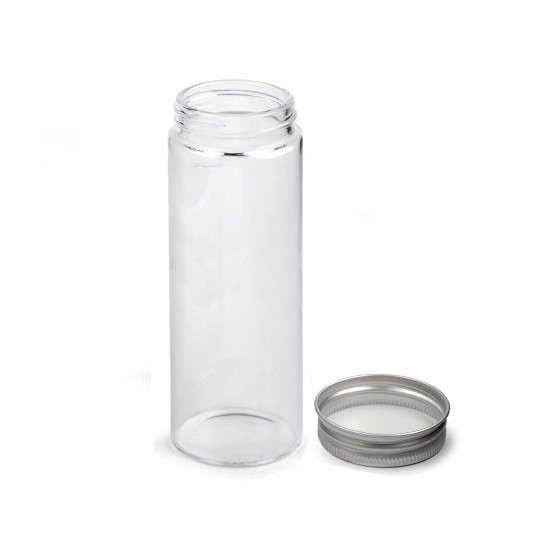 Buteleczka szklana z zakrętką 47x120 mm - Transparent (4 Sztuki) Buteleczka szklana z zakrętką 47x120 mm - Transparent (4 Sztuki)