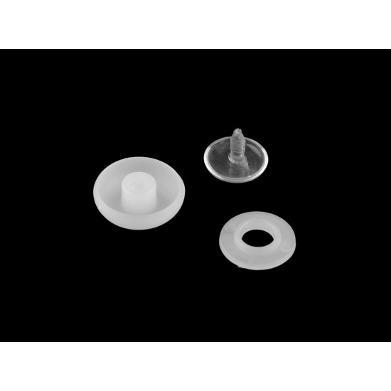 Foremki guzików do obciągania materiałem na czapkę z daszkiem rozmiar 26" plastikowe - White (25 Zestawy) Foremki guzików do obciągania materiałem na czapkę z daszkiem rozmiar 26" plastikowe - White (25 Zestawy)