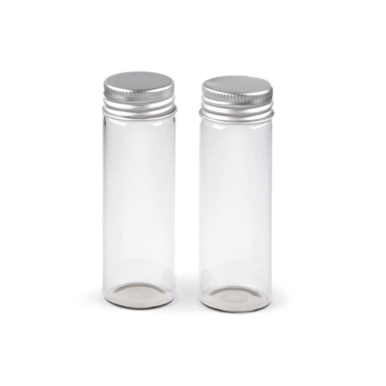 Buteleczka szklana z zakrętką 30x90 mm - Transparent (9 Sztuki) Buteleczka szklana z zakrętką 30x90 mm - Transparent (9 Sztuki)