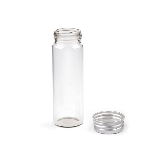 Buteleczka szklana z zakrętką 30x90 mm - Transparent (9 Sztuki) Buteleczka szklana z zakrętką 30x90 mm - Transparent (9 Sztuki)
