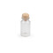 Glass bottle vial  with wooden stopper - Transparent (12 Pieces)