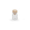 Glass bottle vial with wooden stopper - Transparent (12 Pieces)